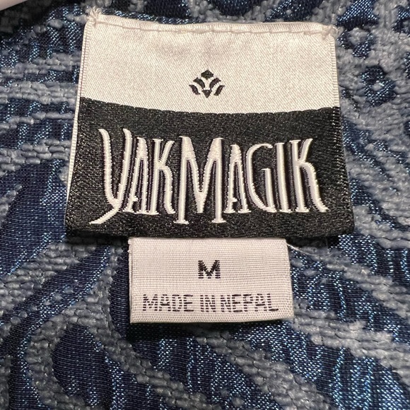 Retro Yak Magik Tapestry-look Medium blue statement jacket - Picture 3 of 9